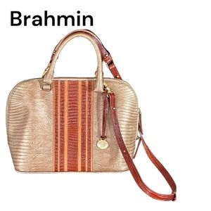 Brahmin Embossed Leather Handbag